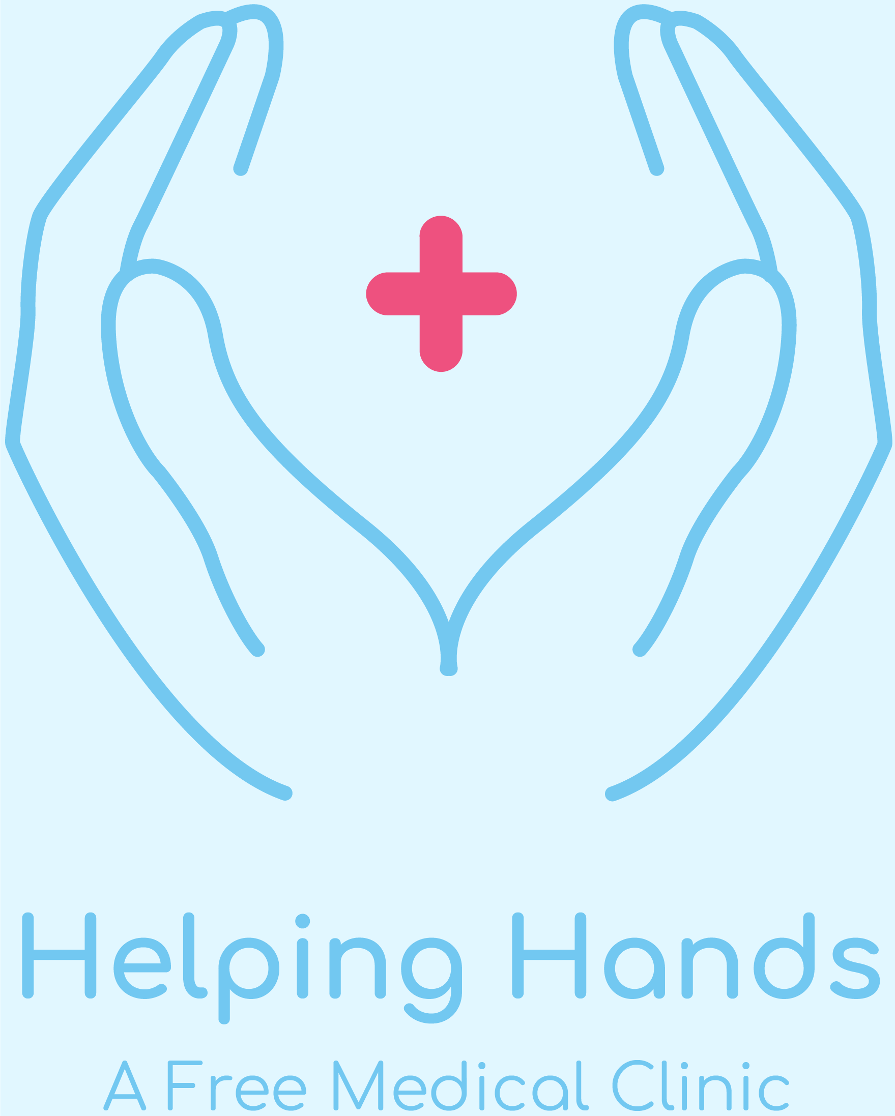 Logo of hands held up surrounding medical aid sign