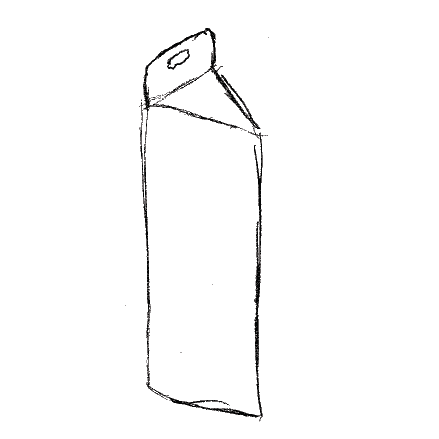 Sketch of shampoo pods in packaging.